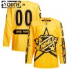 Lasten All-Star 2024 Pelipaita Custom NHL Game Adidas x Drew House Keltainen Authentic